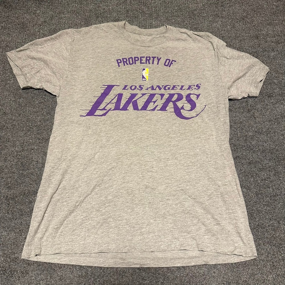NBA‎ Los Angeles Lakers Property Of Mens Gray Graphic T-Shirt XL